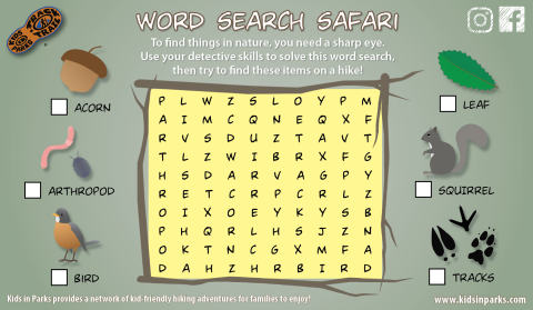 Word Search Safari TRACKtivity