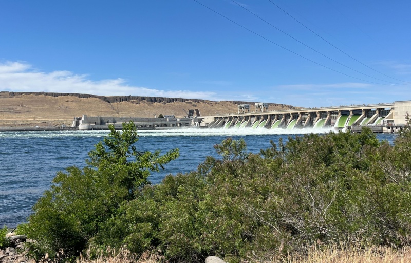 View of the McNary Dam Spillway