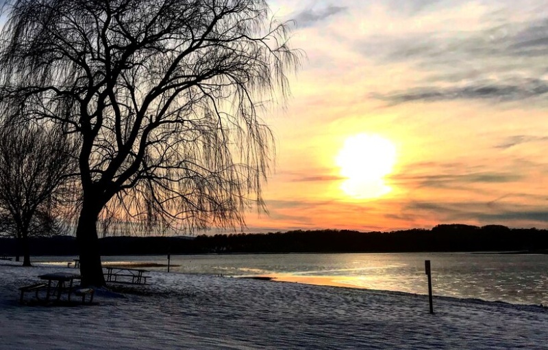 Dry Brooks Boat Ramp in Snow