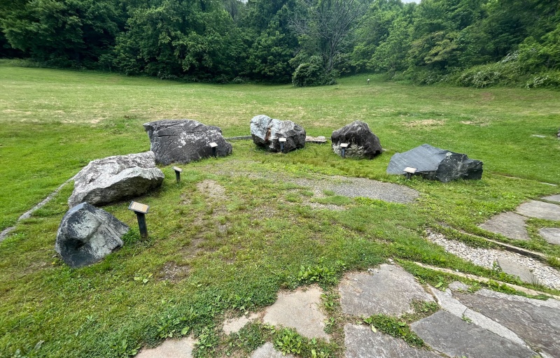 Exterior rocks on display at the mineral museum