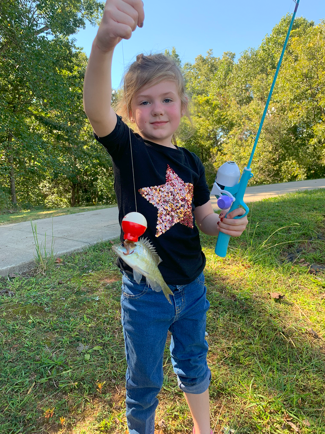 Emma & Lily fishing