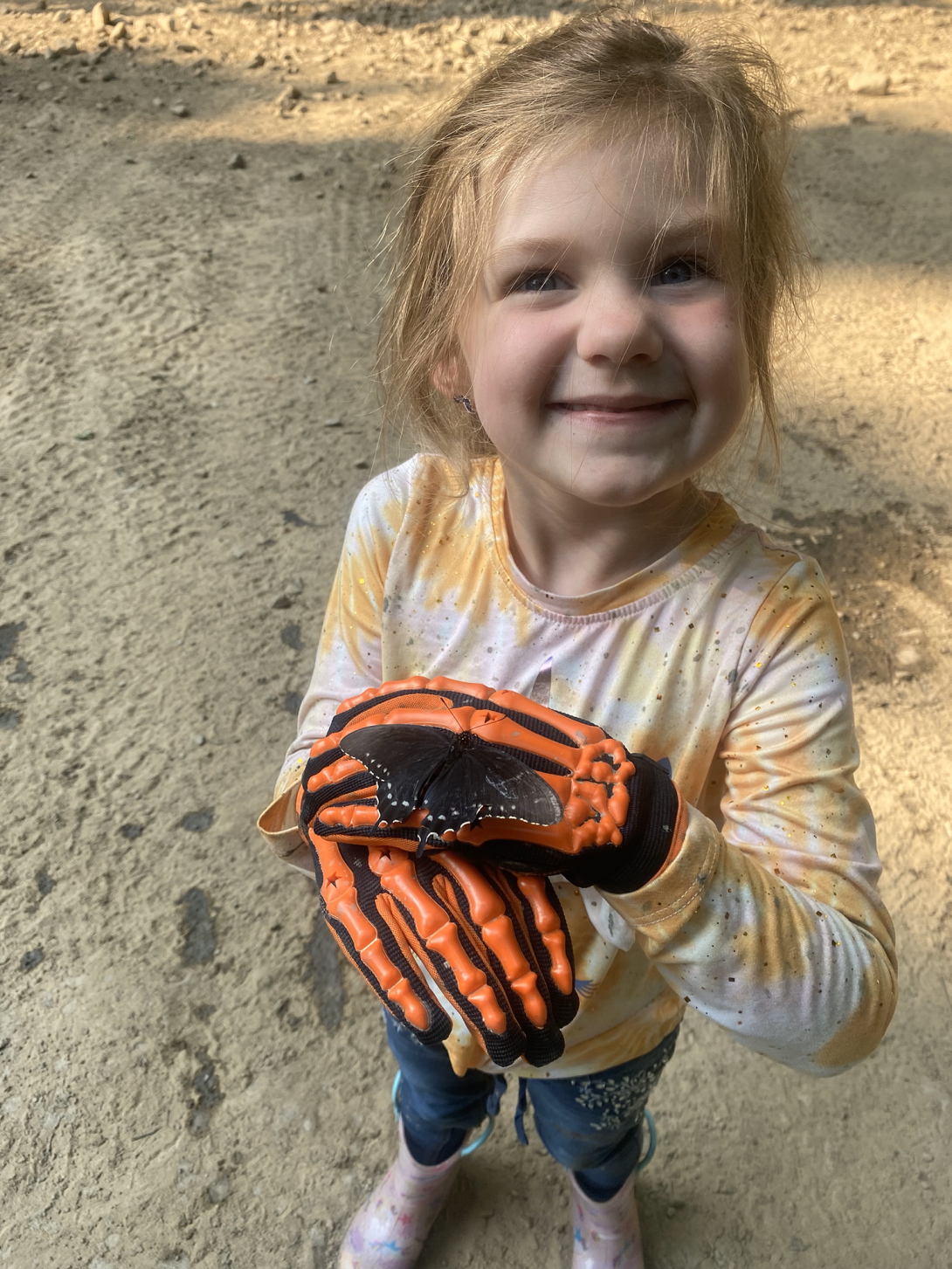 Emma/Lily with a butterfly