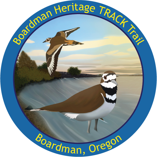 sticker shows two killdeer along the columbia river